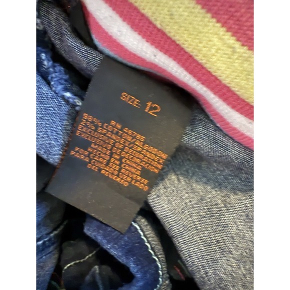 Rocawear Denim‎ Mini Skirt Women's Y2K Pleated Embroidered Sz 12 Vintage - Picture 3 of 10